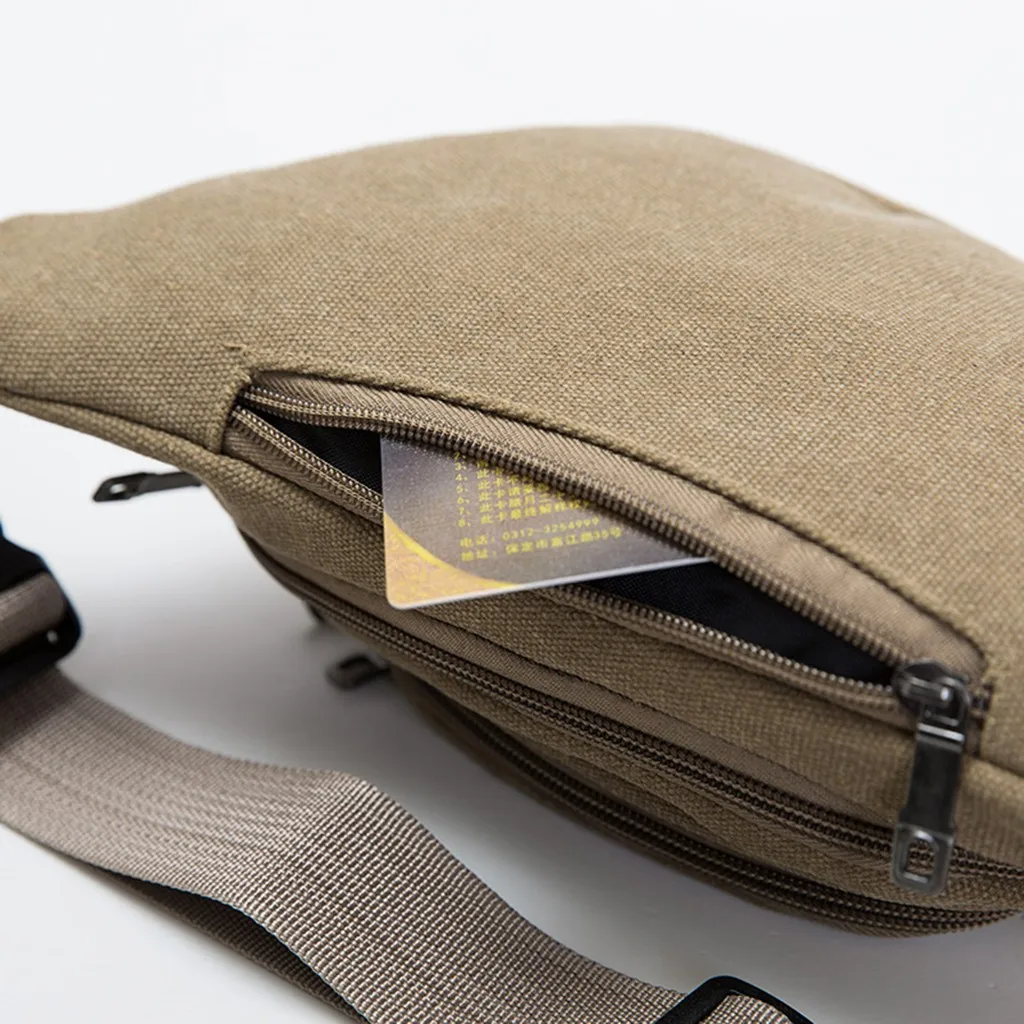 Waist Bag Canvas Fanny Pack For Men Women Belt Pouch Male Bum Hip Belly Banana Kangaroo Lady Side Mobile Phone Work Waistbag Sac