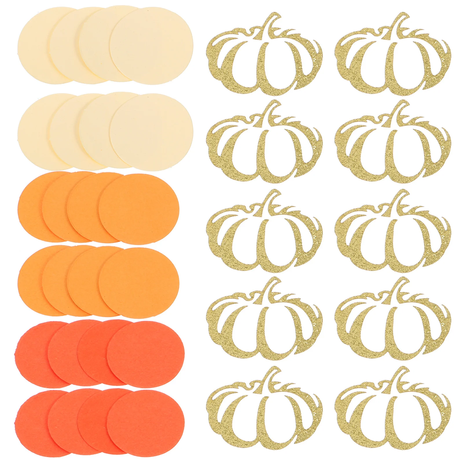 

Thanksgiving Pumpkin Confetti Round Paper Party Decor Sequin Design Creative Unique Harvest Festival Atmosphere
