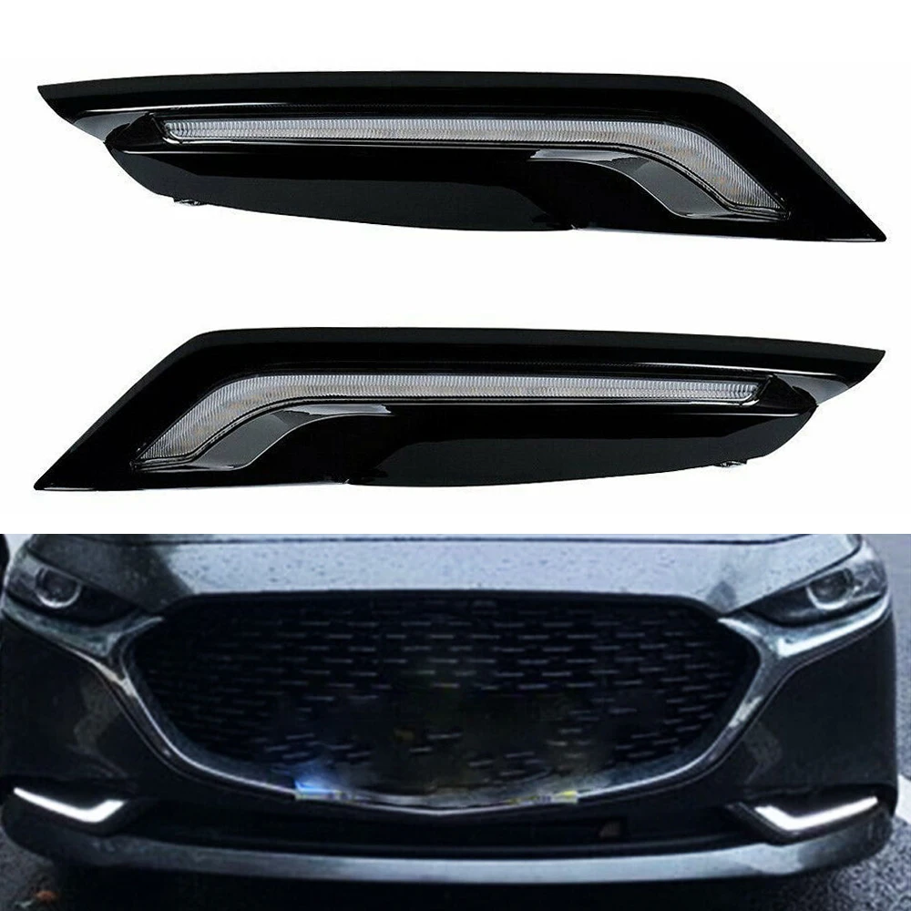 

LED DRL Daytime Running Light Fog Lamp w/ Turn for Mazda 3 Axela 2019 2020-2022 Car Accessories