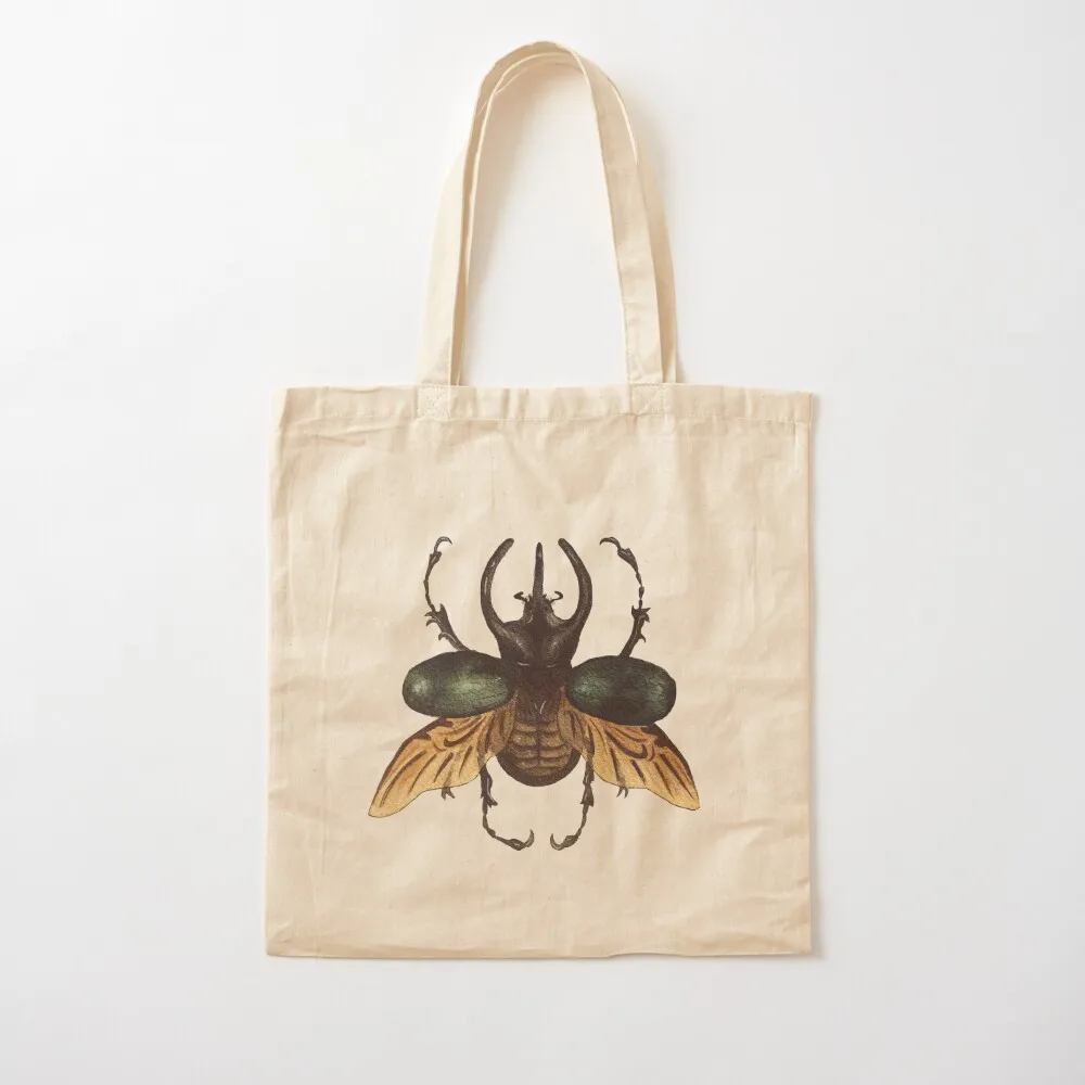

Chalcosoma Atlas Dynastid beetle watercolor Tote Bag shopper bag women Women's bag tote custom Canvas Tote