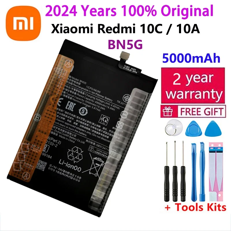 High Quality 100% Original BN5G Battery For Xiaomi Redmi 10C / 10A Mi Redrice 10C / 10A 5000mAh Batteries Bateria Fast Shipping