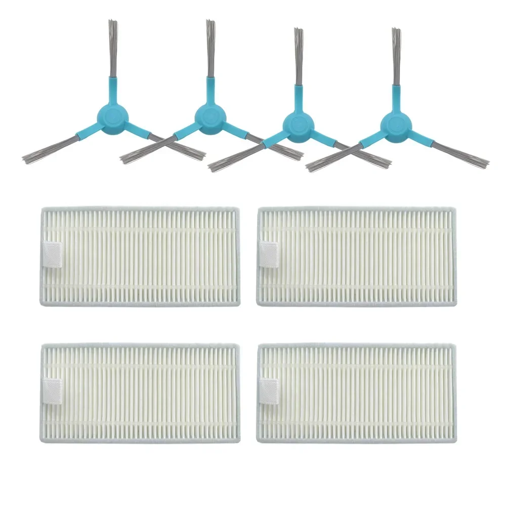 Side Brush HEPA Filters Fabric Mop for Conga 4090 Series Robot Vacuum Cleaner Accessories Fabric Mop Insert Kit