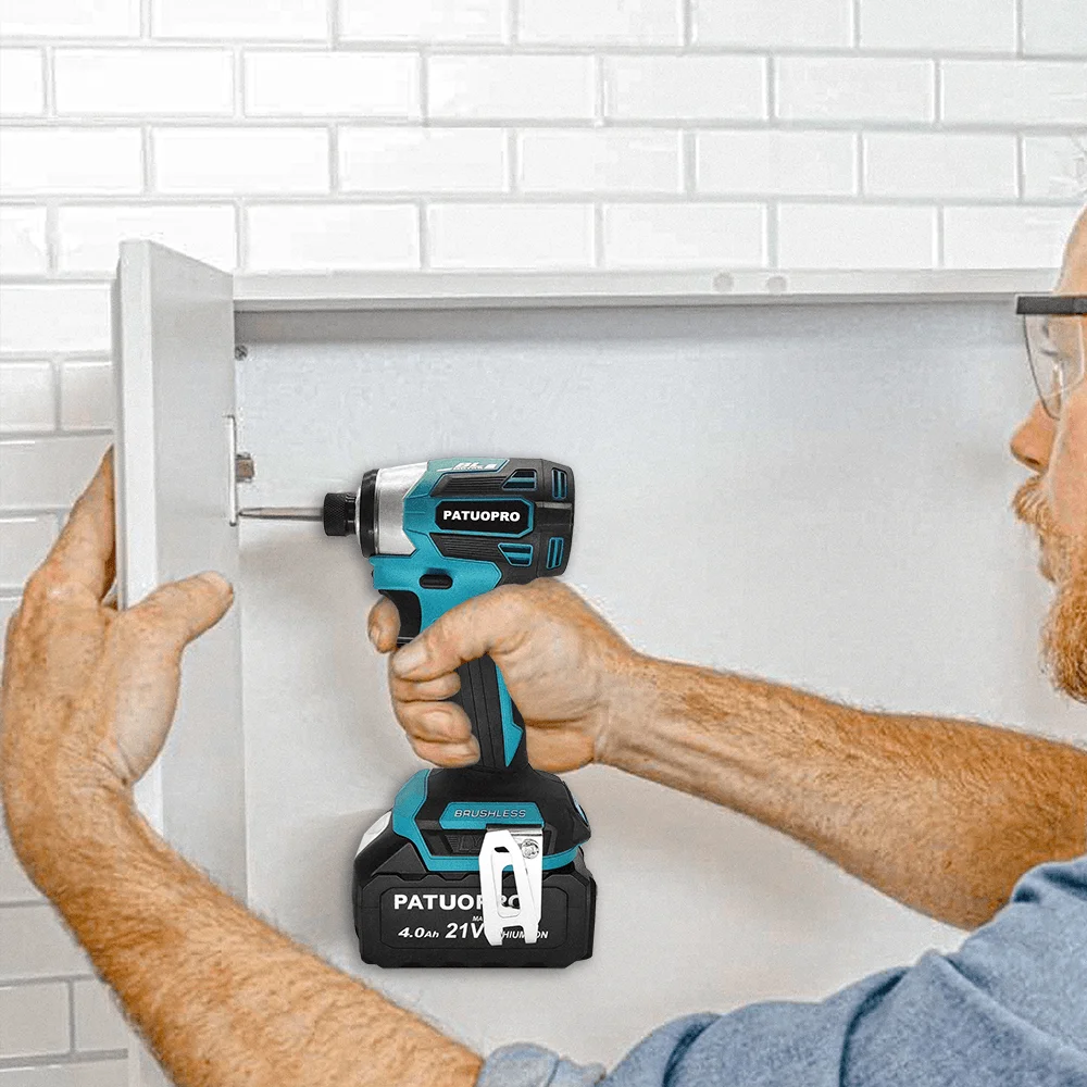 Imagem -05 - Patuopro Cordless Chave de Fenda Elétrica 14 Brushless Impact Driver Recarregável Ferramentas Elétricas para Makita 18v Bateria 2800rpm