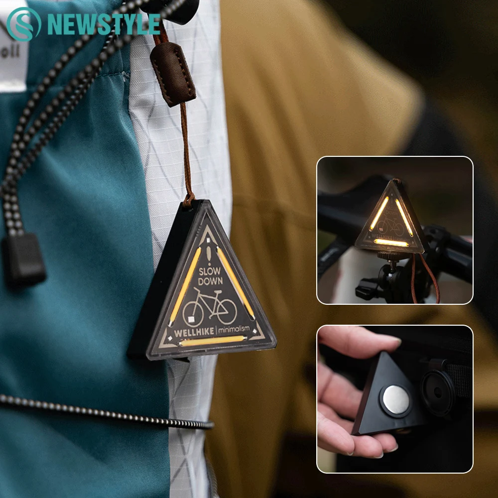 

Multi-Functional Warning Camping Light With Magnetic Lanyard Portable Mini Triangle Lights Biking Hiking Camping Tactical Lights