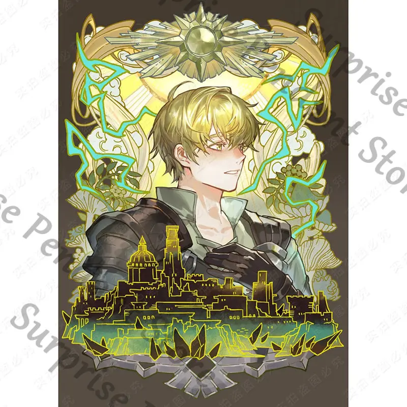 لورد أوف ميستريز نافذة من الزجاج الملون كلاين موريتي ألجر ويلسون ليونارد ميتشل آمون ديريك بيرج زخرفة سطح المكتب من الأكريليك