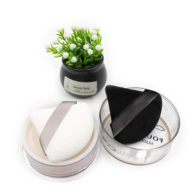 Make-up Puder quasten Dreieck Schwamm Puder einfarbig bequem tragbare Puff mit Band wasch bar Puder quaste für Gesichts augen