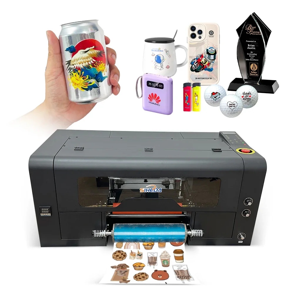 High quality uv dtf printer 30 cm i3200 roll to roll uv dtf machine crystal label uv dtf printer with laminator