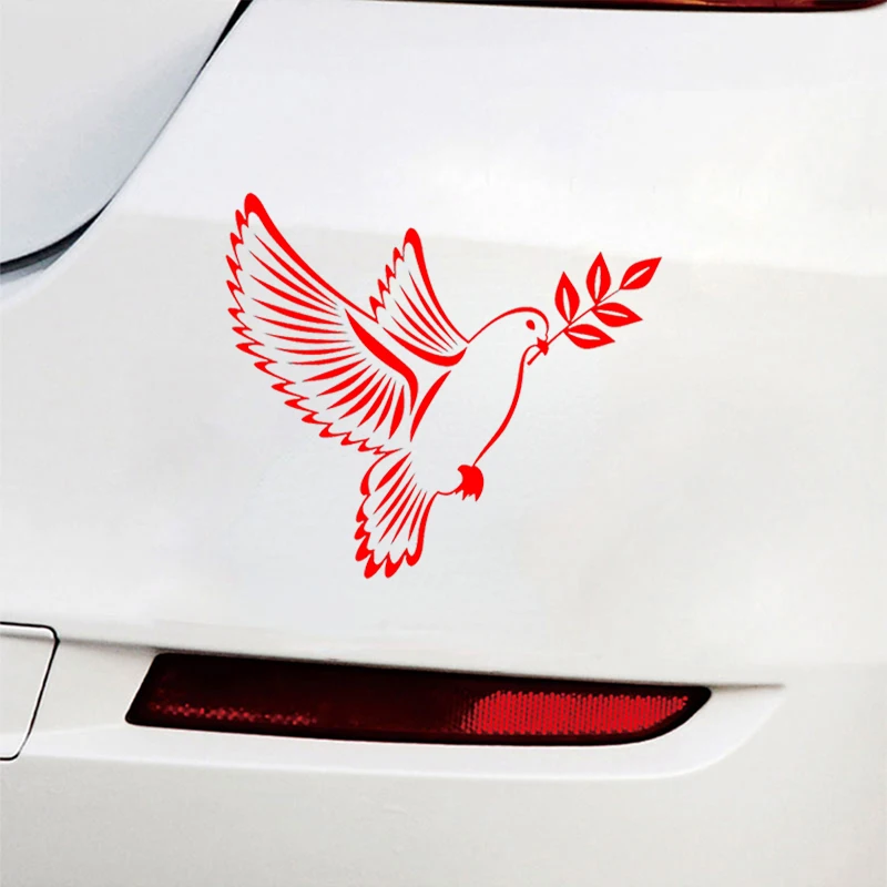 Car Stickers Personalized Creative Stickers Peace Dove Olive Branch Car Decoration Waterproof Sunscreen Motorcycle Vinyl Decals