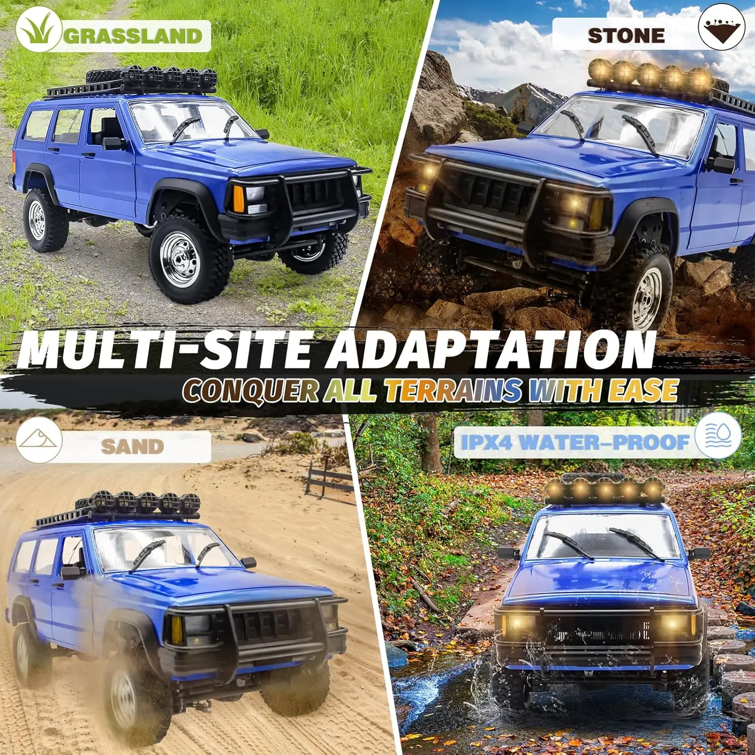 MN MODEL 1:12 RC 4WD Off-road Car Dinosaur Wading Truck Rock Crawler All Terrain Climbing Vehicle Collection Model Adult Toy