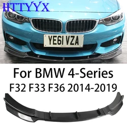 3PCS For BMW 4-Series F32 F33 F36 430i 430d 440i M-Sport 2014-2019, Front Bumper Lip Spoiler Air Chin Body Kit Splitter
