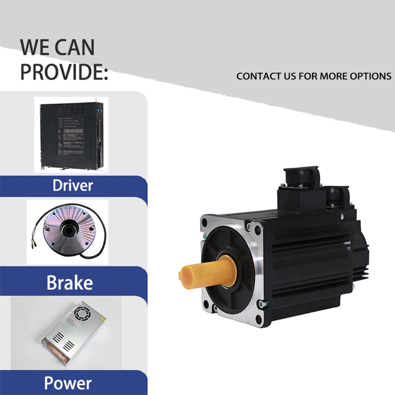 มอเตอร์เซอร์โว AC ขนาดใหญ่ 220 โวลต์ ความเร็ว 3000 รอบต่อนาที กำลัง 1.8 กิโลวัตต์ ขนาด 110 มม. รุ่น 110ASF-M18030 ได้รับการรับรองมาตรฐาน CE สำหรับส่วนประกอบ PLC