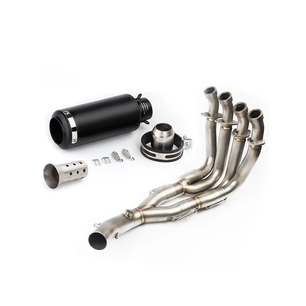 Auspuffanlagen für Yamaha YZF R6 2006-2016 Komplettes Auspuffsystem Schalldämpfer Endrohre Vorderes Verbindungsrohr Auspuffrohre – Detail 2