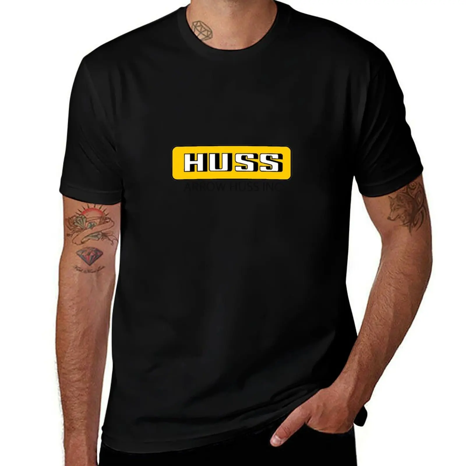 logo Huss Arrow Inc T-Shirt Work Wear Lightweight Tee