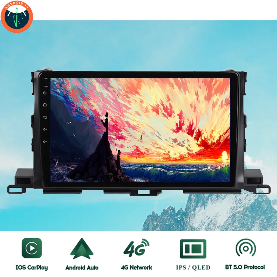 

Android 14.0 Car Radio Multimedia DVD Video Player GPS Navigation For Toyota Highlander 2014 2015 2016 2017 2019 Tape Recorder