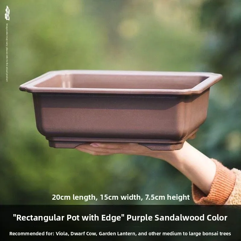 Water Absorbing Stone Tray Plastic Rectangular Potted Plant Simulation Mountain Flower Pot Tray Landscape Garden Decorations