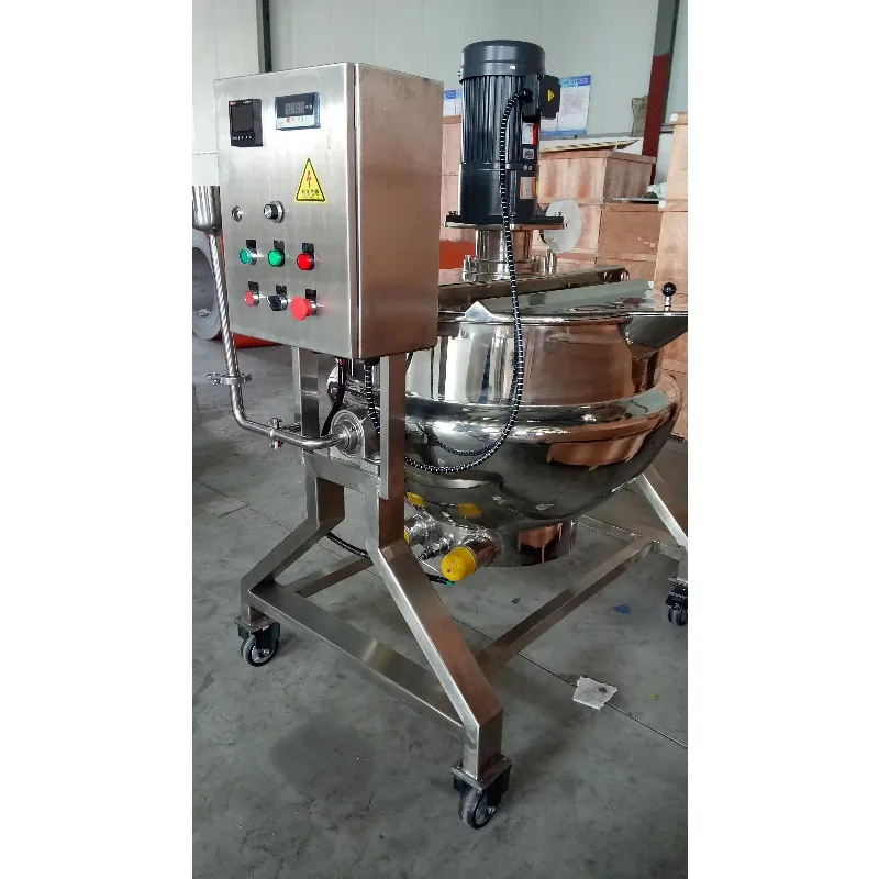 ماكينة غليان السكر من الفولاذ المقاوم للصدأ 304، وعاء ذوبان السكر من نوع المائل #2