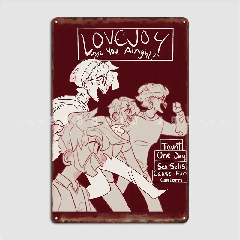 Lovejoy Are You Alright Metal Sign Bar Cave Wall Plaque Cinema Garage Funny Tin Sign Poster