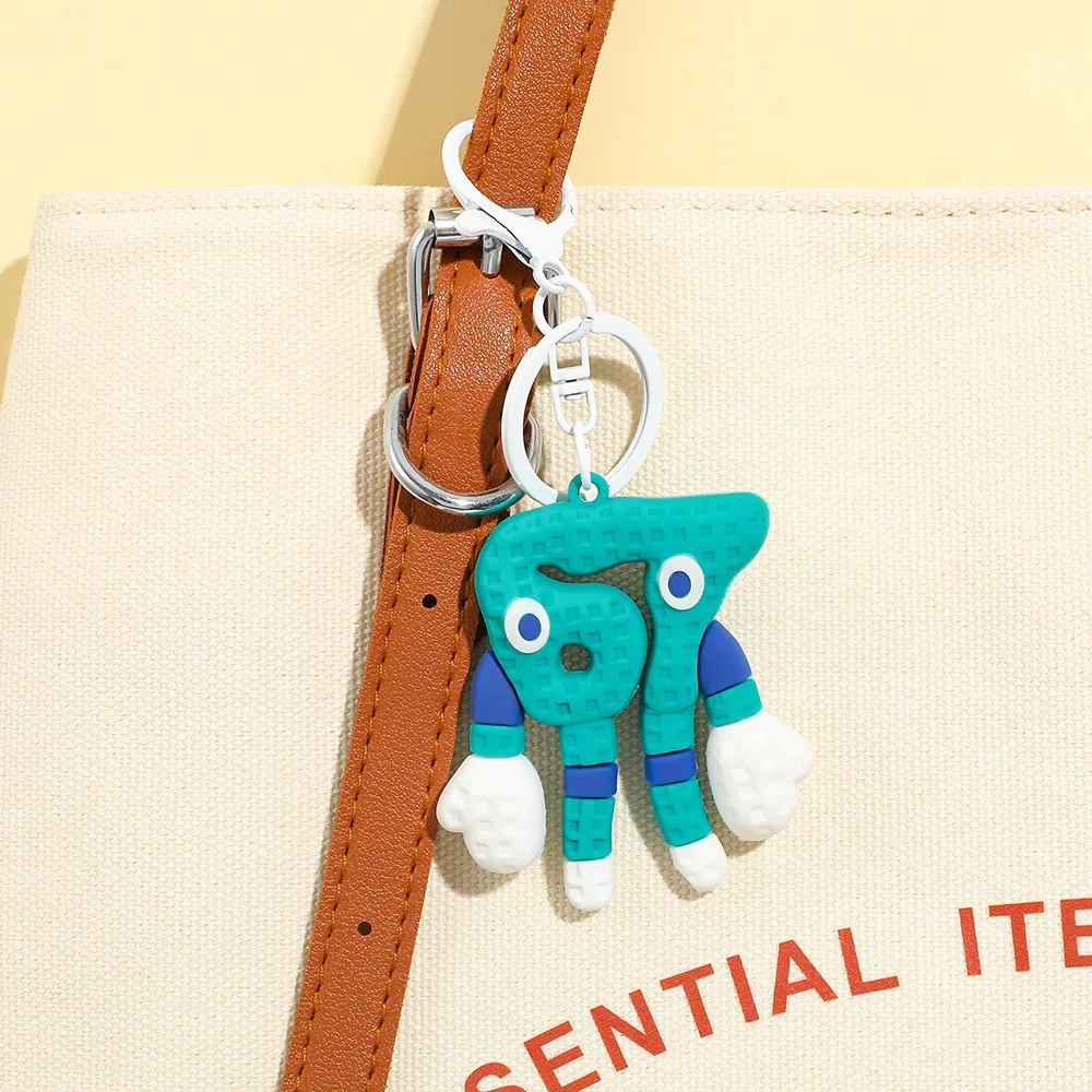 Anime STEAL A BRAINROT Blue 67 Sahur Key Chain Cute Six Seven Keychain Pendant Game Surrounding Blue No. 67 Toys Birthday Gifts