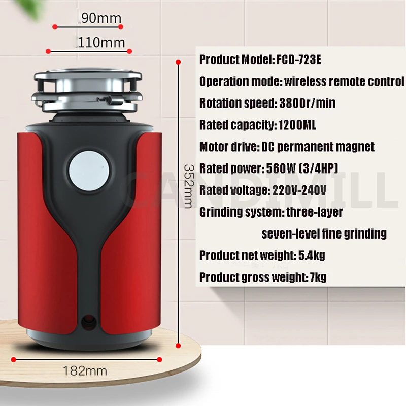 220 فولت التخلص من القمامة الغذاء التخلص من النفايات المطبخ بقايا القمامة المعالج المجاري التخلص من القمامة كسارة طاحونة