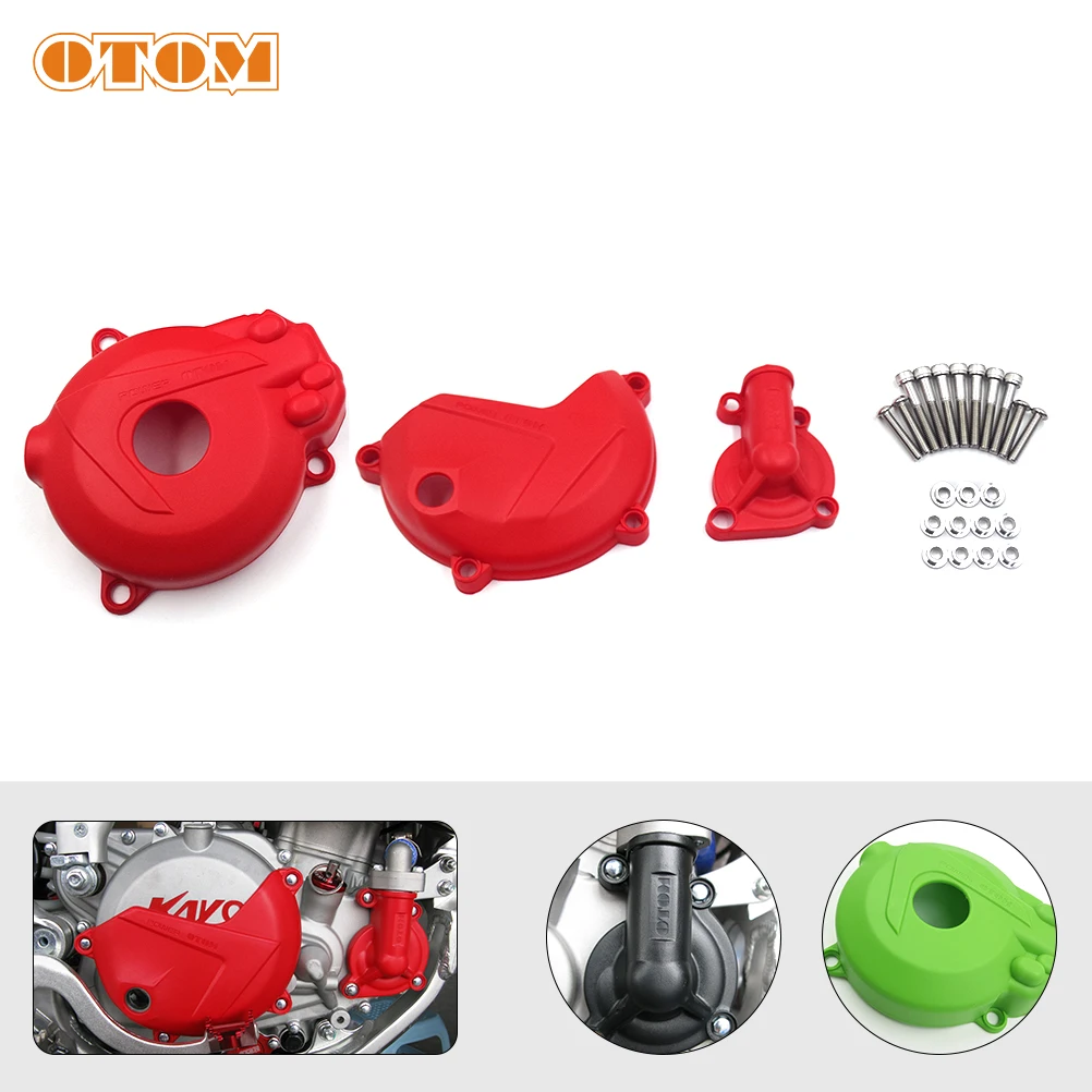 OTOM Motorcycle Magneto Engine Clutch Water Pump Protective Cover For ZONGSHEN NC250 250CC KAYO K6 BSE J5 RX3 ZS250GY-3 4 Valves