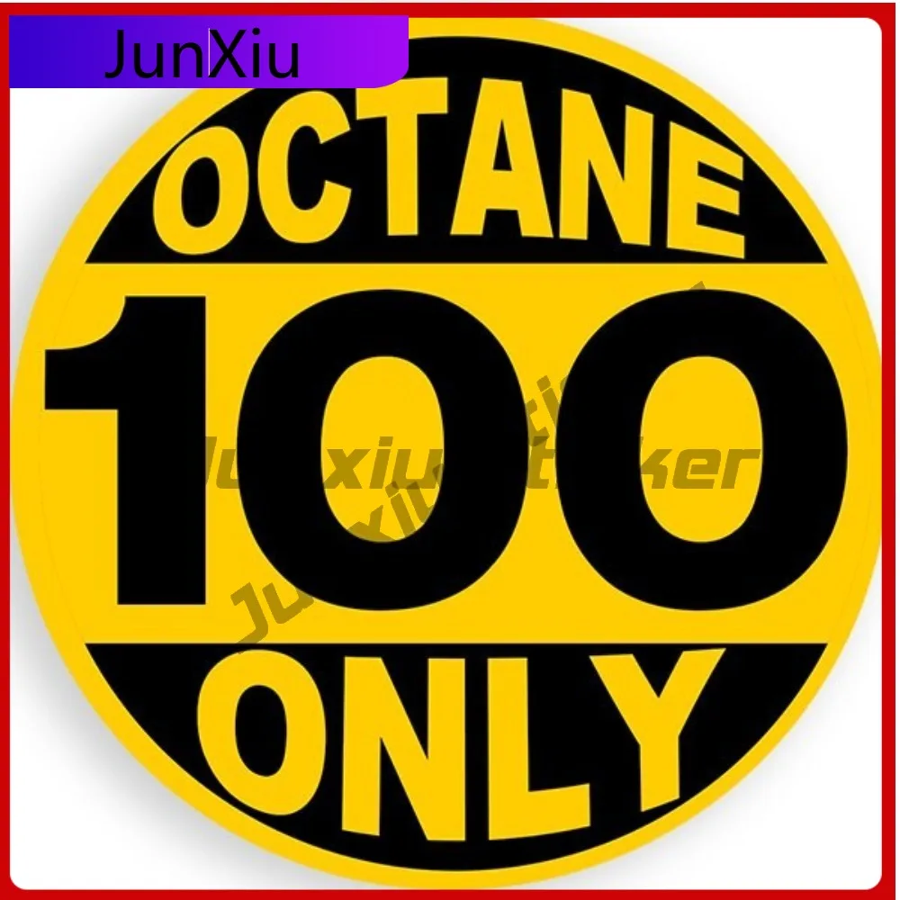 

Octane Only 100 Round Yellow Sticker Fuel Pumps Occlusion Scratch Exterior Decal Accessories V125 Motorcycle Bumper Truck Pickup