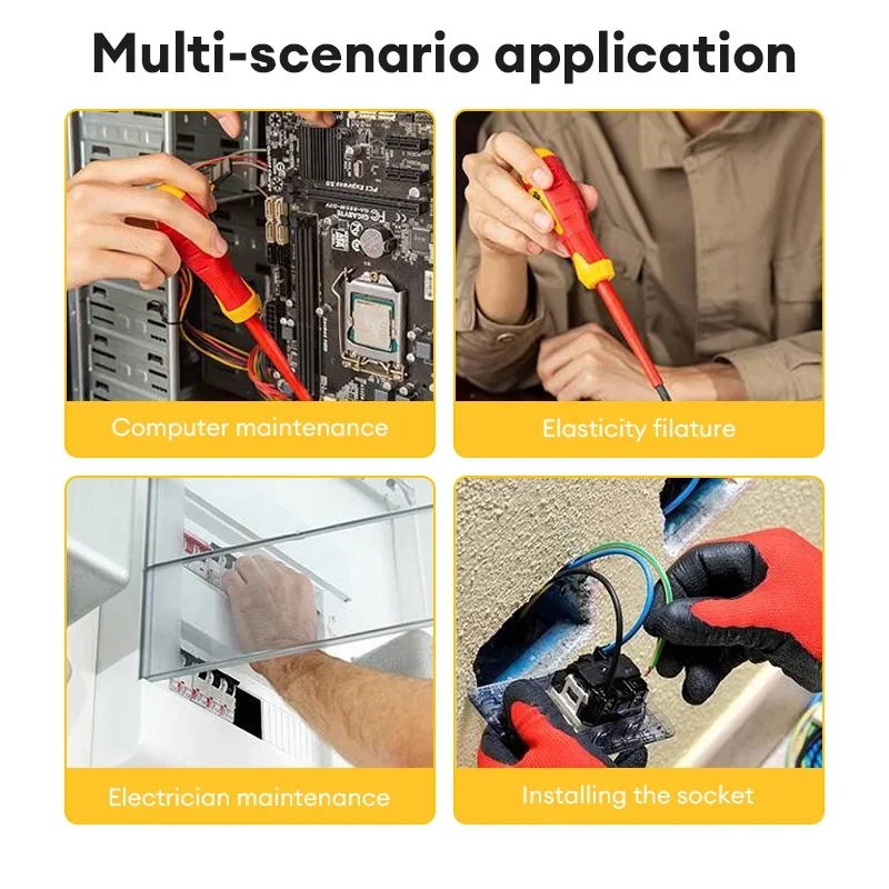 Imagem -06 - Chave de Fenda Deli-isolados Bits Não Magnéticos com Fenda Phillips Vde Screw Driver para Casa Eletricista Ferramentas de Reparo Portáteis 1000v