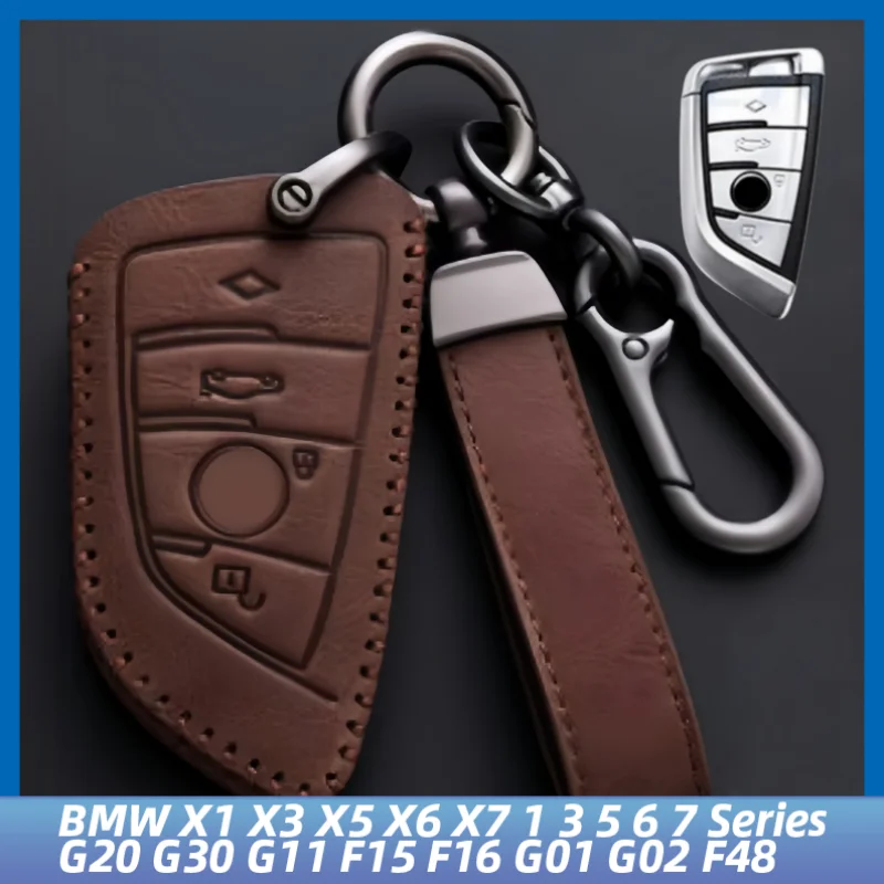 

Car Key Case for BMW 216i F46 X1 X2 X3 X5 X6 GT 2 5 6 7 Series 3 4 Buttons Smart Keyless Remote Control Fobs Protector Cover