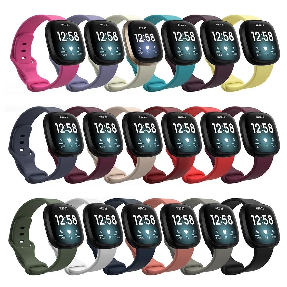 Silicone Strap For Fitbit Versa 3 4 Smart Watch Band Replacement Watchband For Fitbit Sense 2 Bracelet Belt