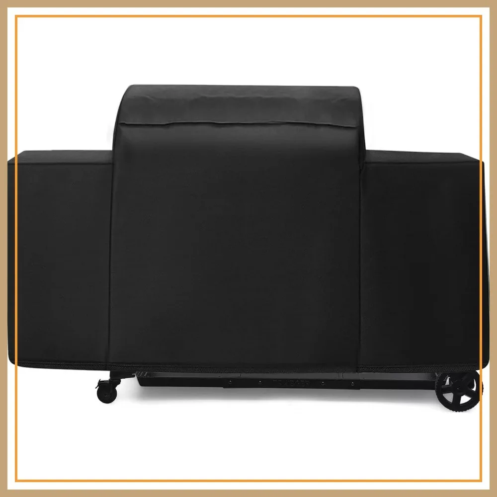 

Heavy Duty Waterproof Pellet Grill Cover 50x25x46 Inch Full Length All Weather BBQ Cover Black
