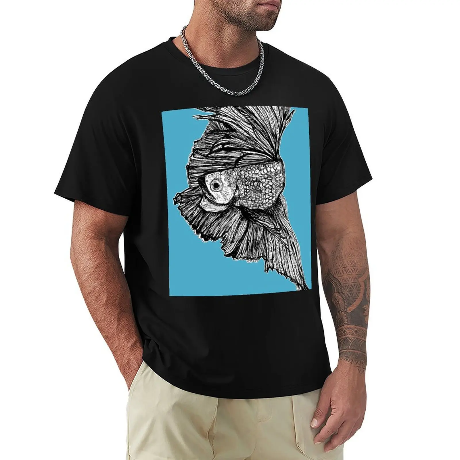 Gloria the Fighting Fish T-Shirt Sporty Breathable Short Sleeve T-Shirt