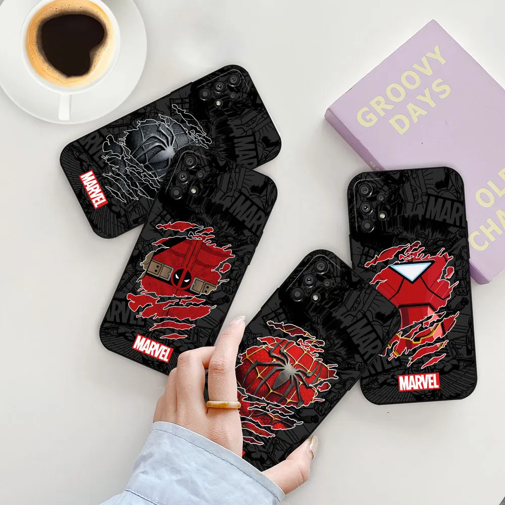 Marvel The Avengers Hero SpiderMan Logo Case For Samsung A90 A80 A73 A72 A71 A55 A54 A53 A52 S A51 A42 A35 A34 A33 A32 A31 Cover