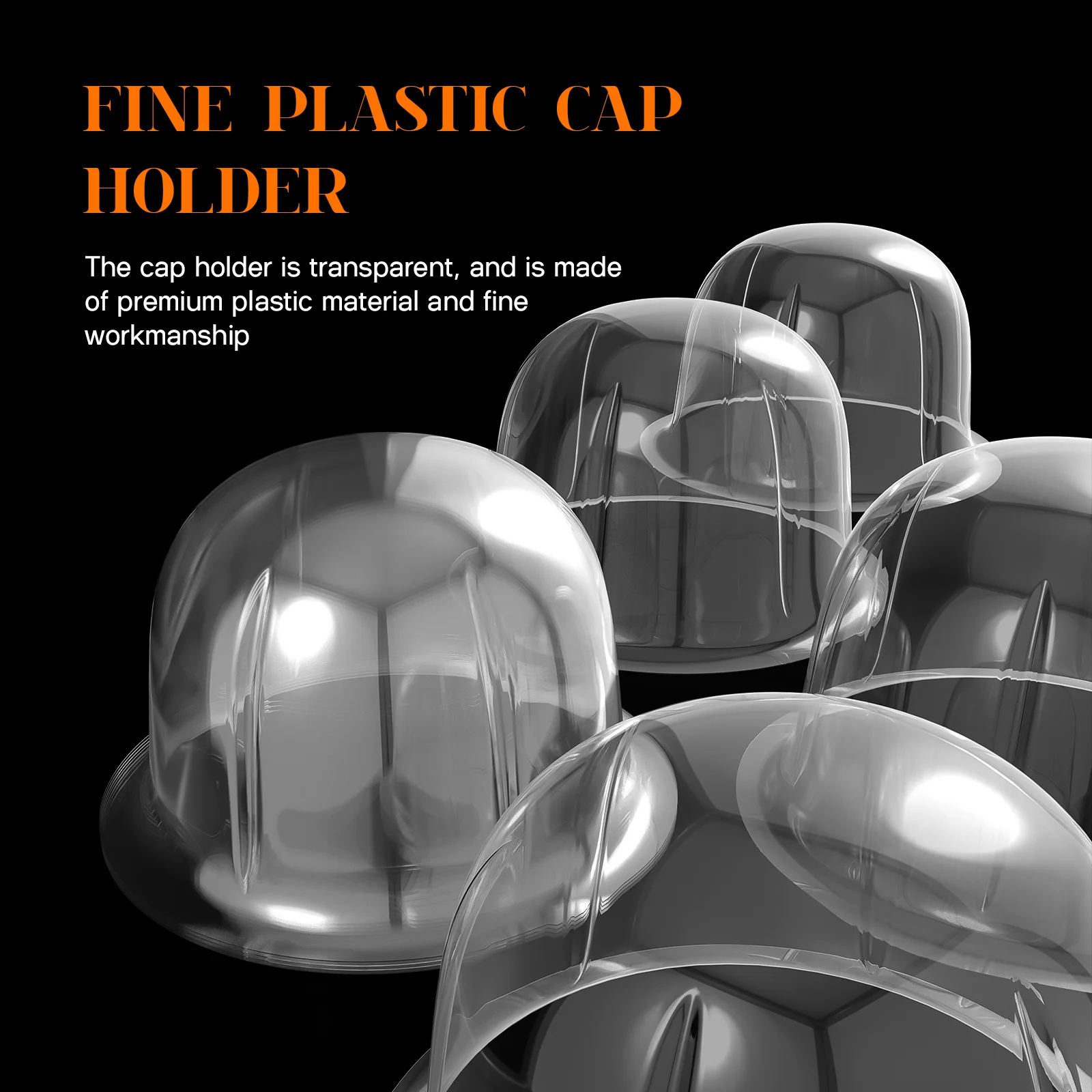 8pcs Dome Hat Support Holders Hat Shape Protector Plastic Hat Holders Hat Display Stands for Home Travel