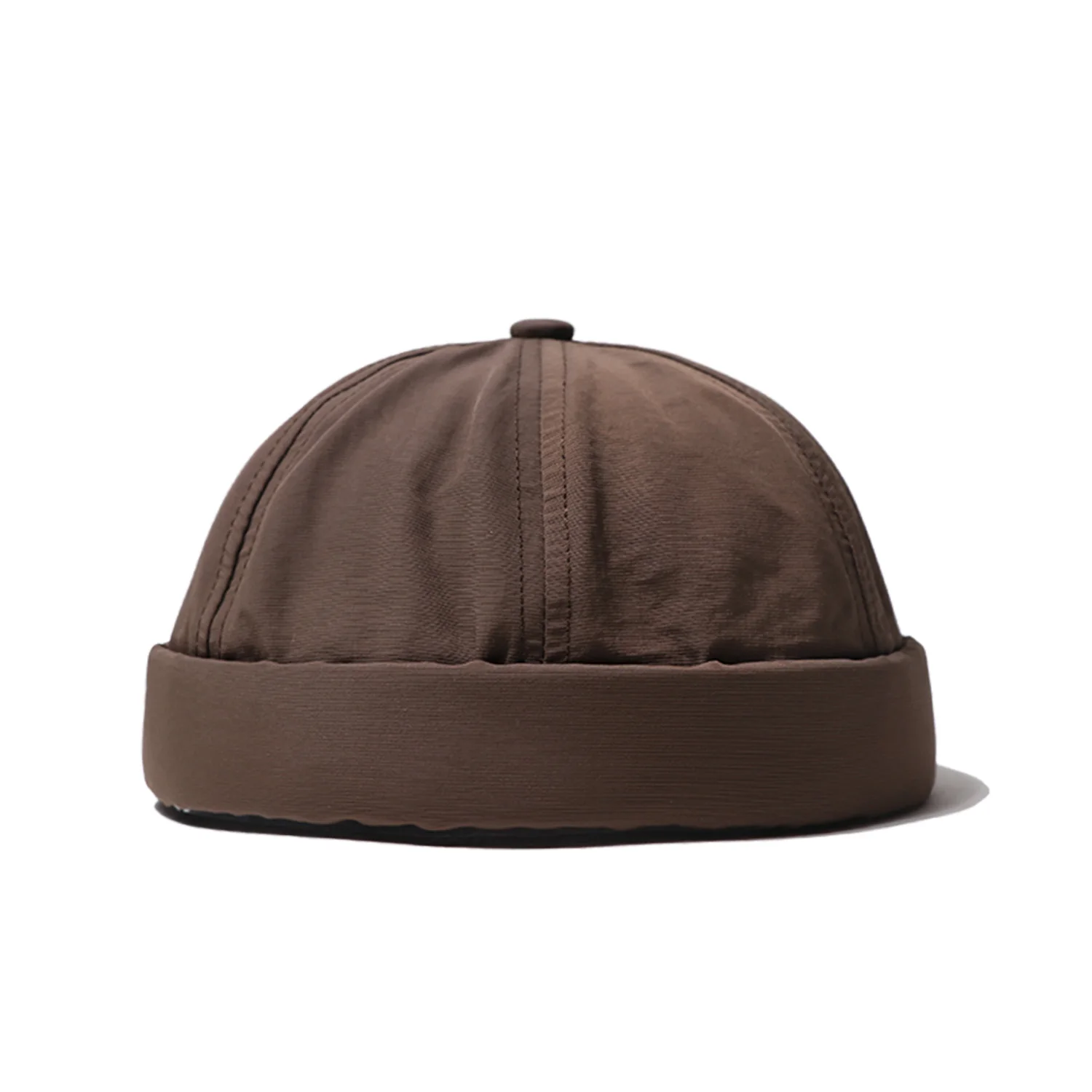 Clape Vintage Dome Hat Mens Solid Color Nylon Beanies For Men Docker Sailor Crimping Brimless Skull Caps Casual Hip Hop Cap