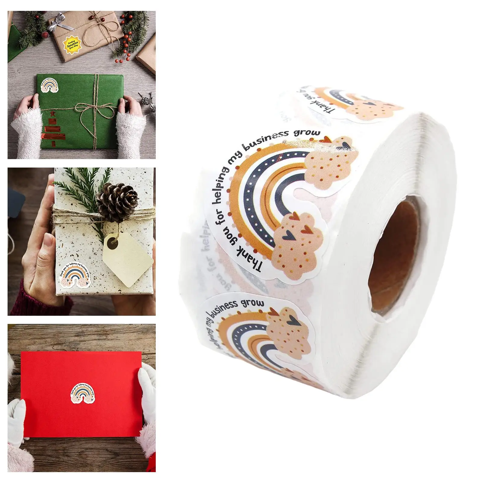 Rainbow Sticker Cake Baking for Journal Wrapping Envelope