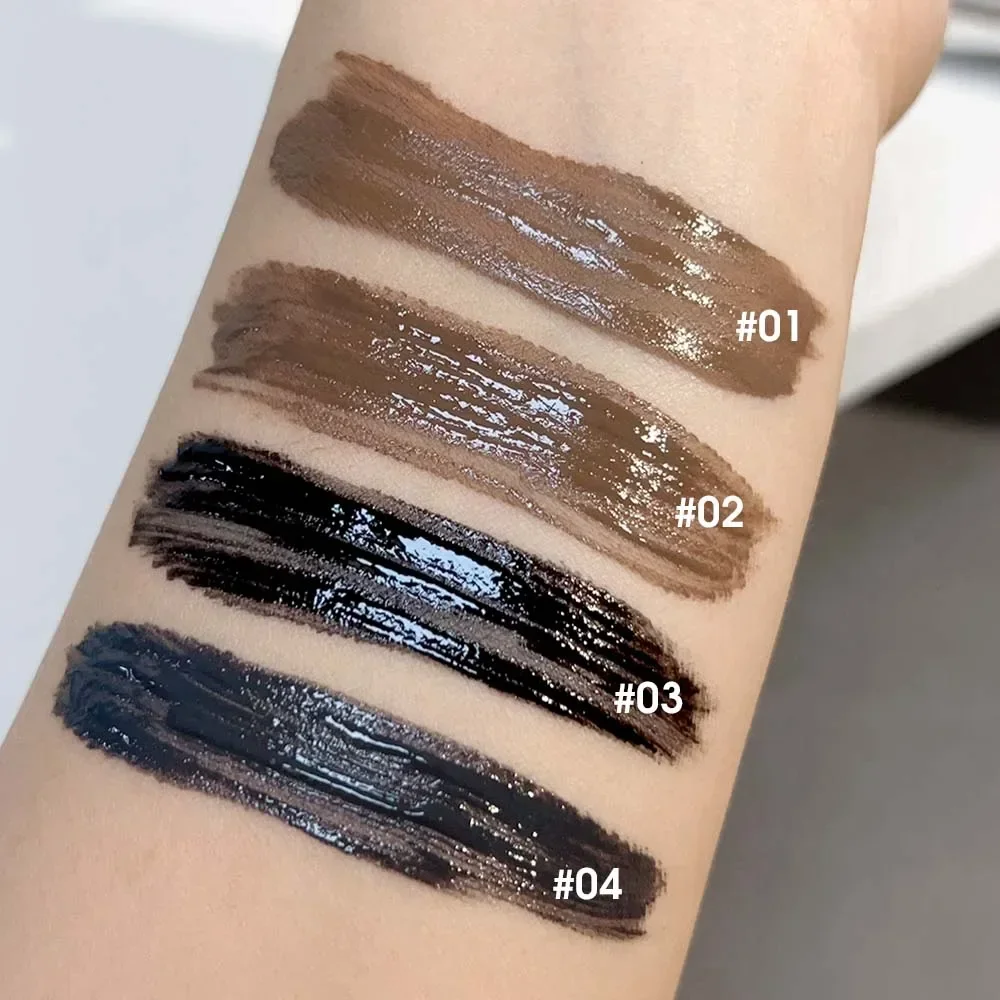 Double-ended สีดําสีน้ําตาล Dye Eyebrow เจลจัดแต่งทรงผมกันน้ํา Lasting Wild Brow Tint Wax โปร่งใส Liquid Brows ครีมเครื่องสําอาง