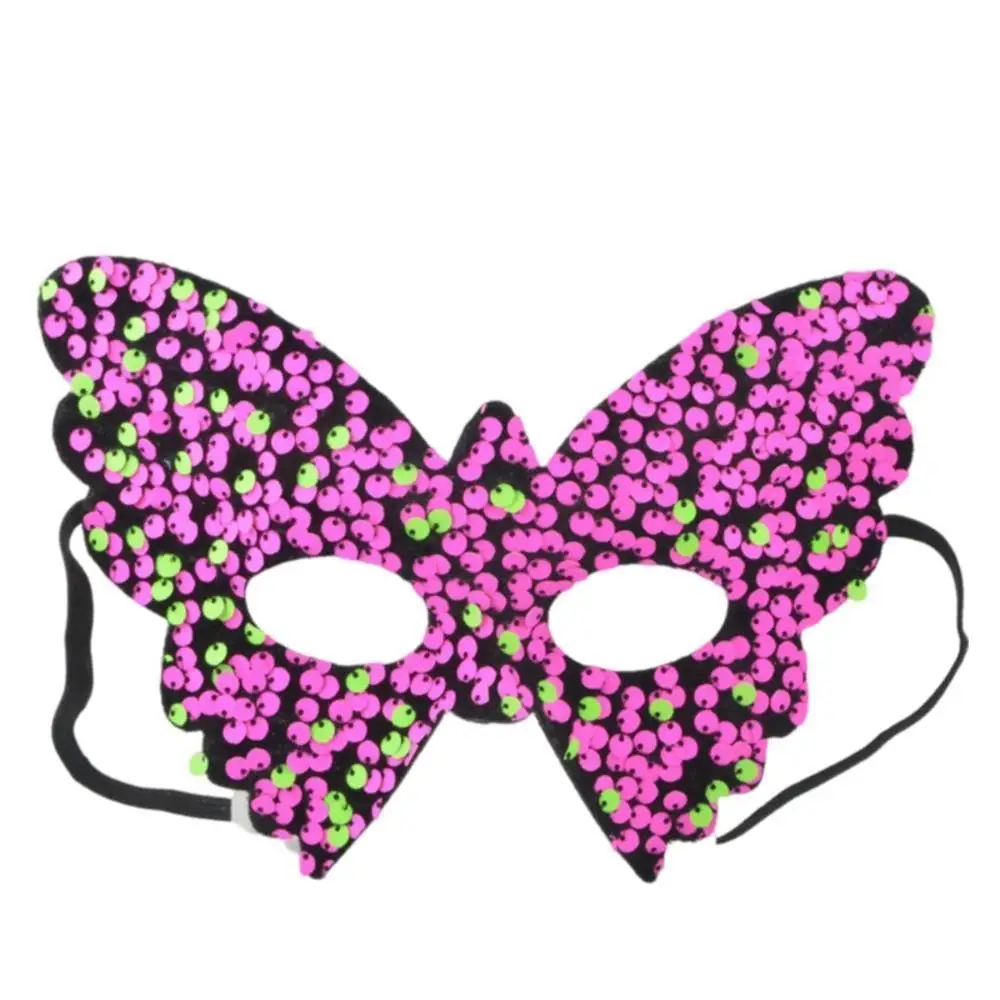 Women Fascinating Shiny Sequins Half Face Butterfly Masks Princess Masquerade Eye Mask Adult Fancy Party Stage Dance Accessories