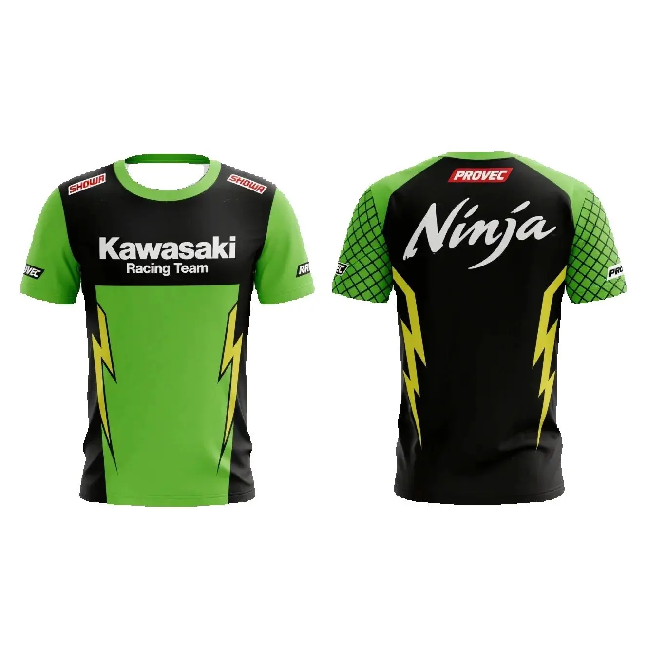 

2025 Kawasaki, wide-sleeved, short-sleeved, high-performance, quick-drying motorcycle T-shirts for men and women, best-selling s