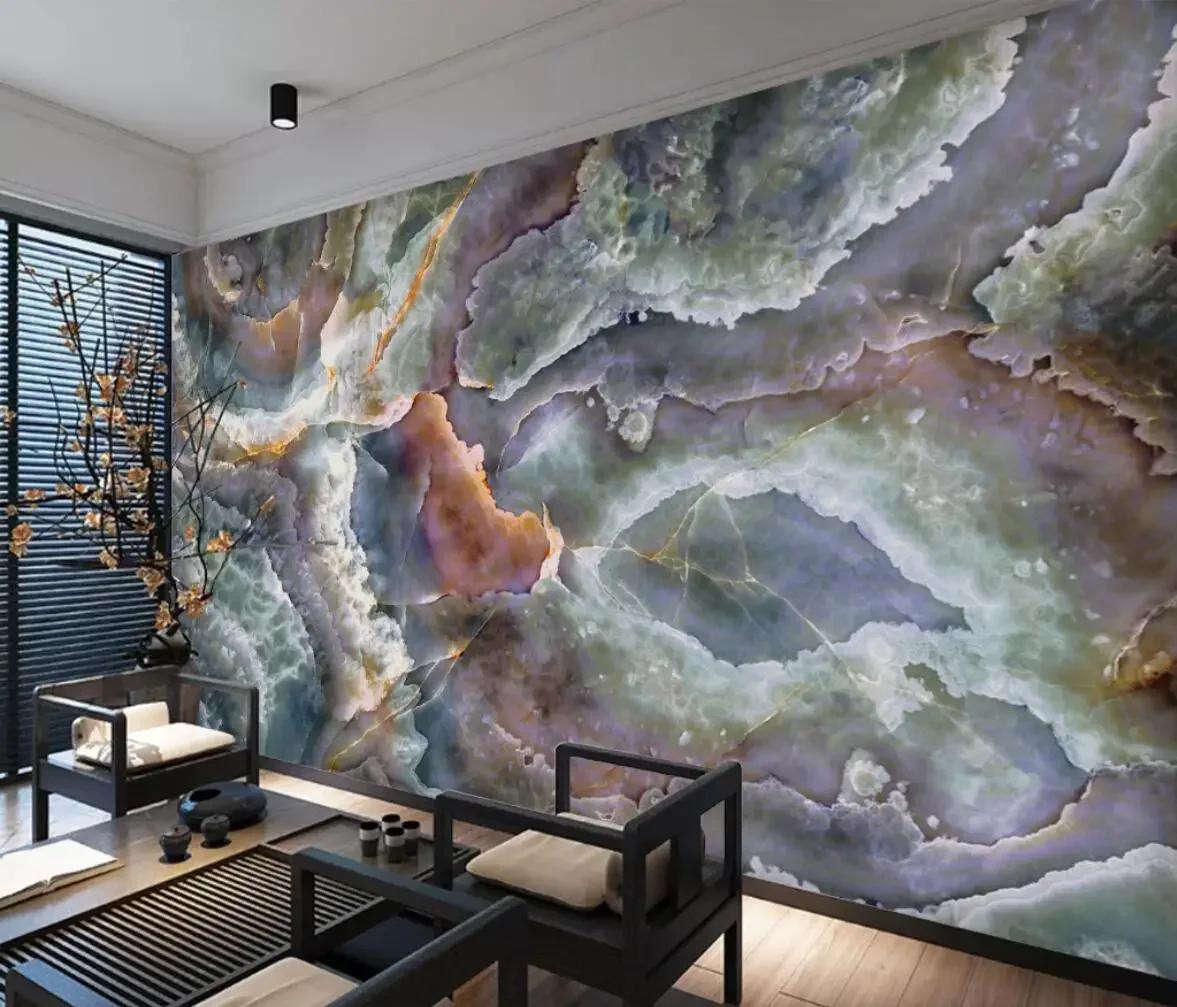 

Индивидуальные 3D-обои под мрамор, современные художественные обои с пейзажным рисунком для гостиной, зоны ТВ, спальни, декоративные наклейки