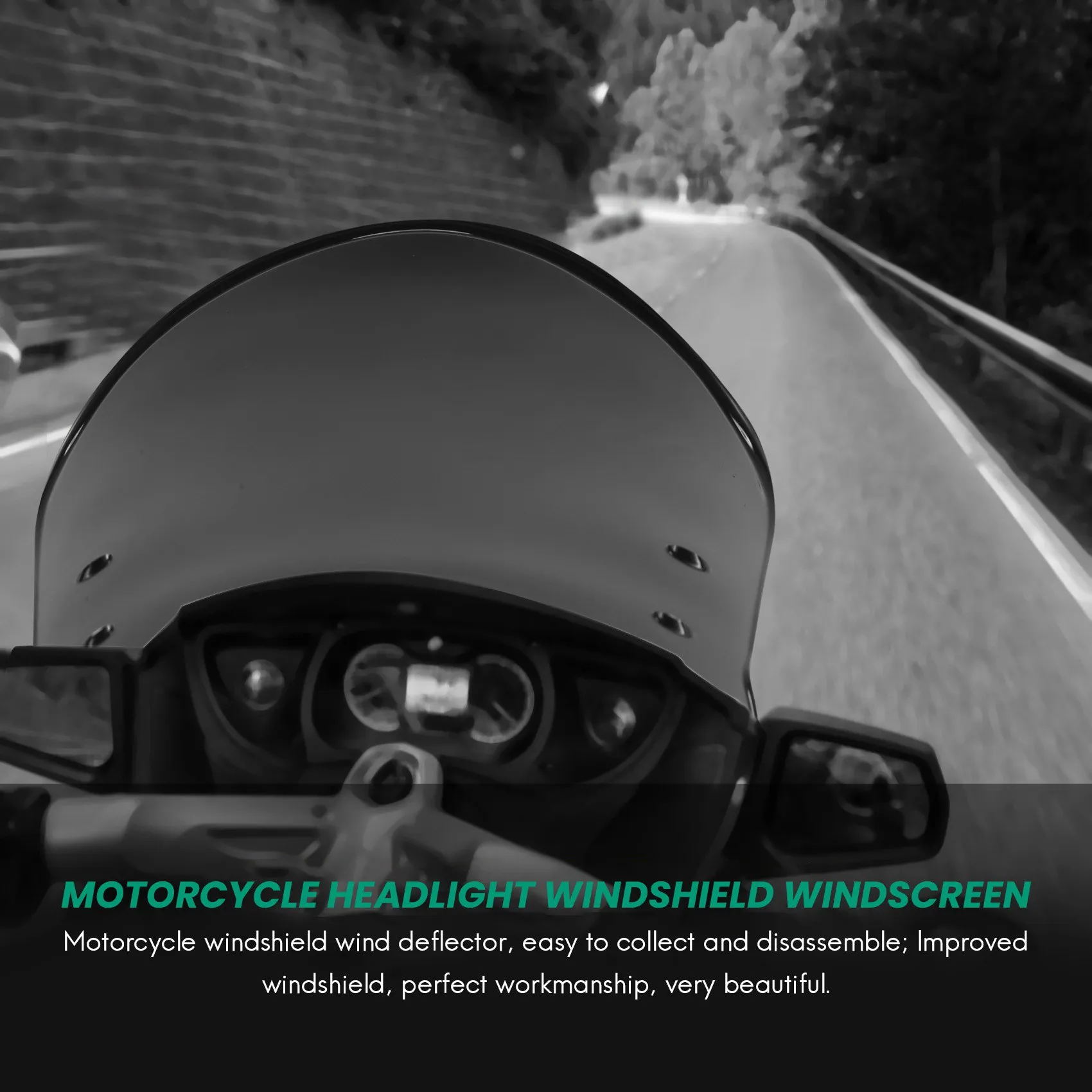 

Limited Time Offer Airflow Adjustable Universal Motorcycle Headlight Windshield Windscreen Wind Deflector Motorcycle Universal A