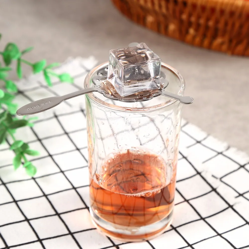 Stainless Steel Absinthe Spoons Wire Mixed Strainer Cocktail Shaker Drinking Colander Filter  Wormwood Spoon  Accessories