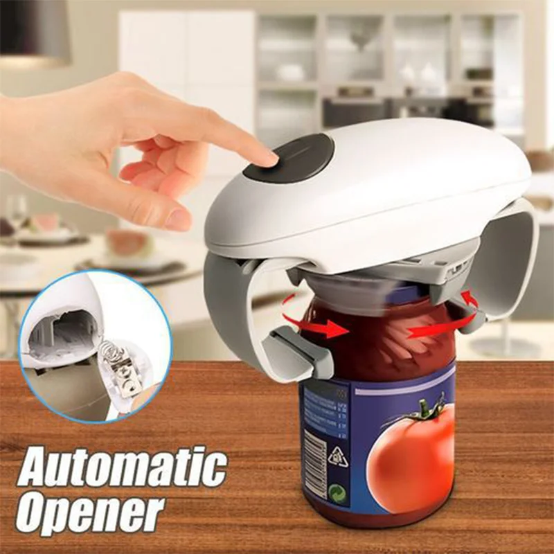 

Automatic Electric Can Opener Beer Bottle Opener Handheld Safe Free Jar Can Tin Battery Operated Restaurant Kitchen Bar Tools