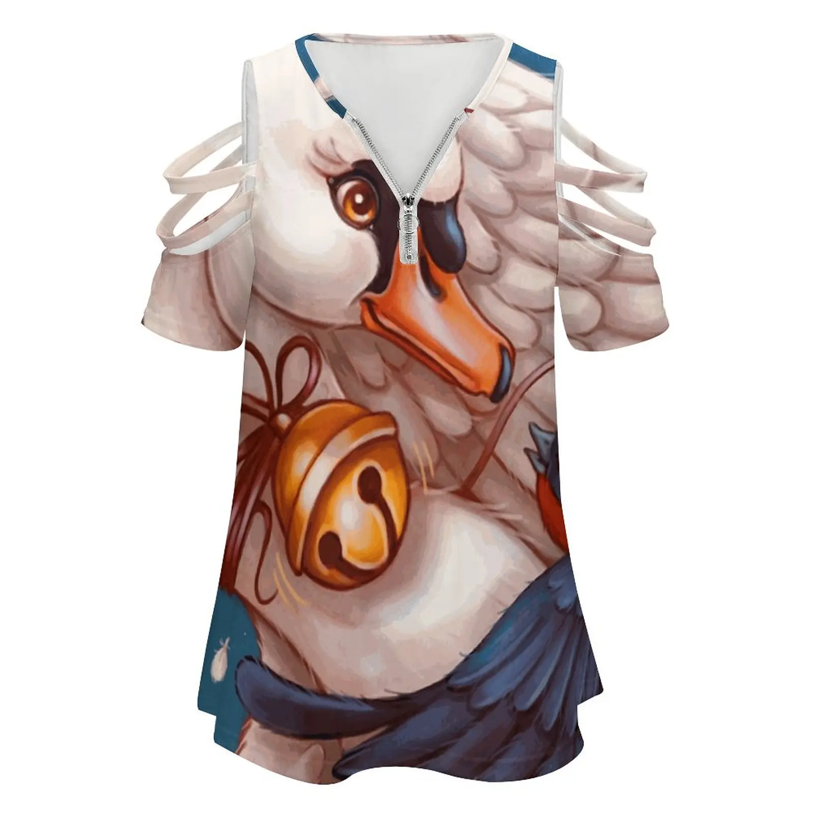 Songbirds Woman's T-Shirt Spring And Summer Printed T Shirts Various styles T-shirts Swan Bird Birds Swans Swallow Songbird