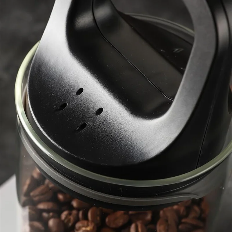 Coffee Beans Vacuum Sealed Tank Transparent Glass Food Storage Jars Household Moisture-proof Air Extraction Airtight Container view 3