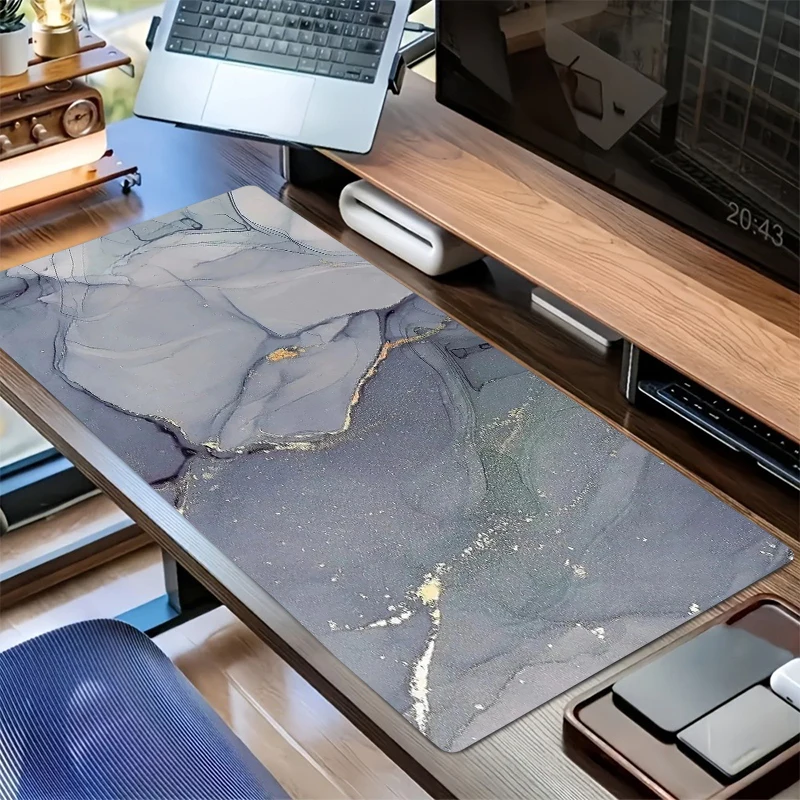 

Большой коврик для игровой мыши, настольный коврик с мраморным рисунком и прочными прошитыми краями, идеально подходит для домашних офисов, игр и учебы