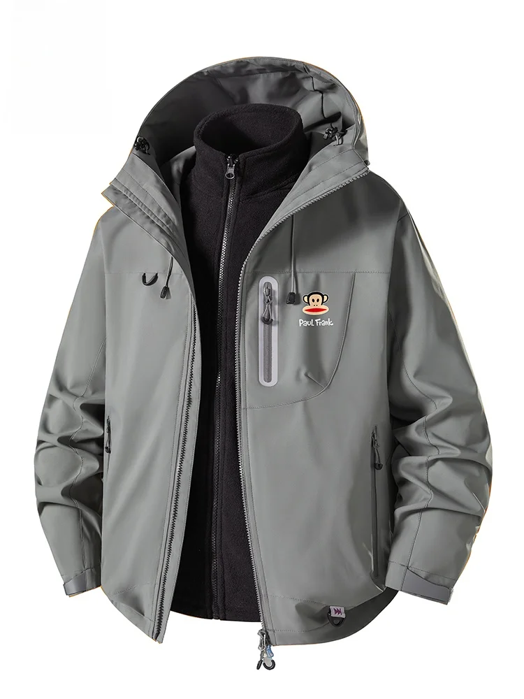 

Мужская осенняя модная толстовка Paul Frank для активного отдыха, универсальная рабочая одежда для пар, свободный крой, повседневная, из полиэстера