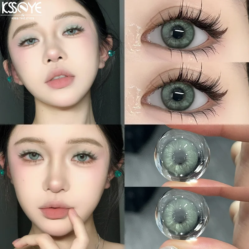 KSSEYE 2pcs Color Contact Lenses Blue Natural Pupils High Quality Brown Circle Lense Beauty Fashion Health Lens Cosmetics Yearly