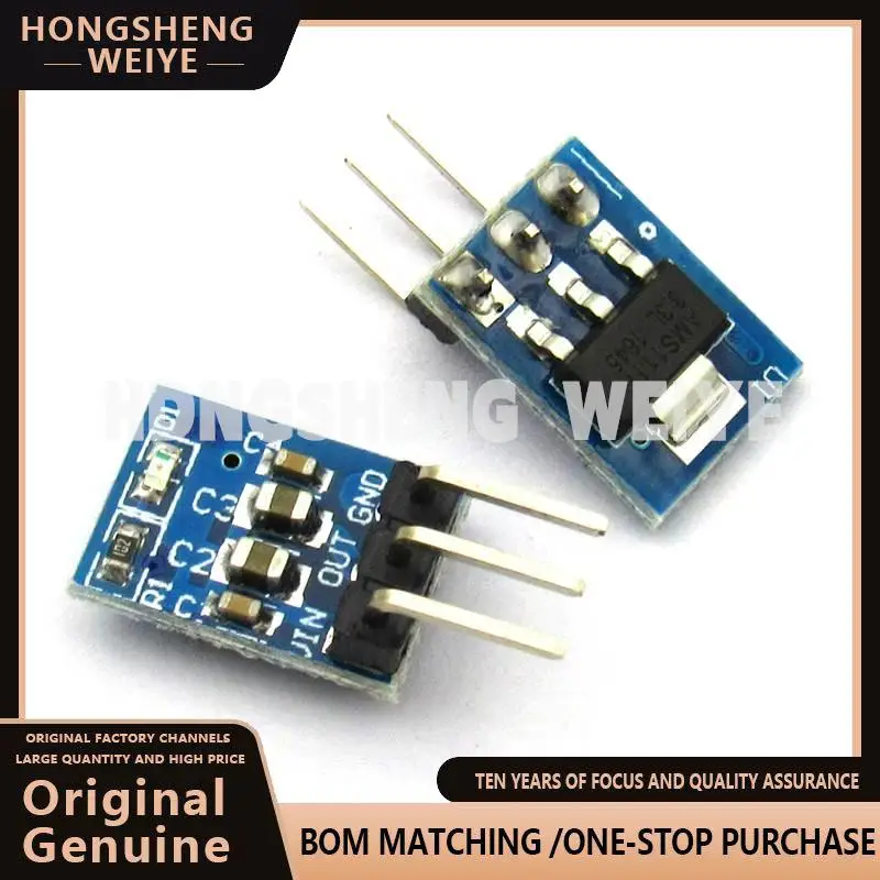 100%new 5PCS/lot High Quality 5V to 3.3V For DC-DC Step-Down Power Supply Buck Module AMS1117 LDO 800MA