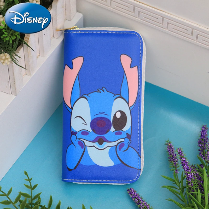 Disney New Cartoon Children\'s Wallet Men\'s and Women\'s Long Cartoon Stitch Storage Coin Purse