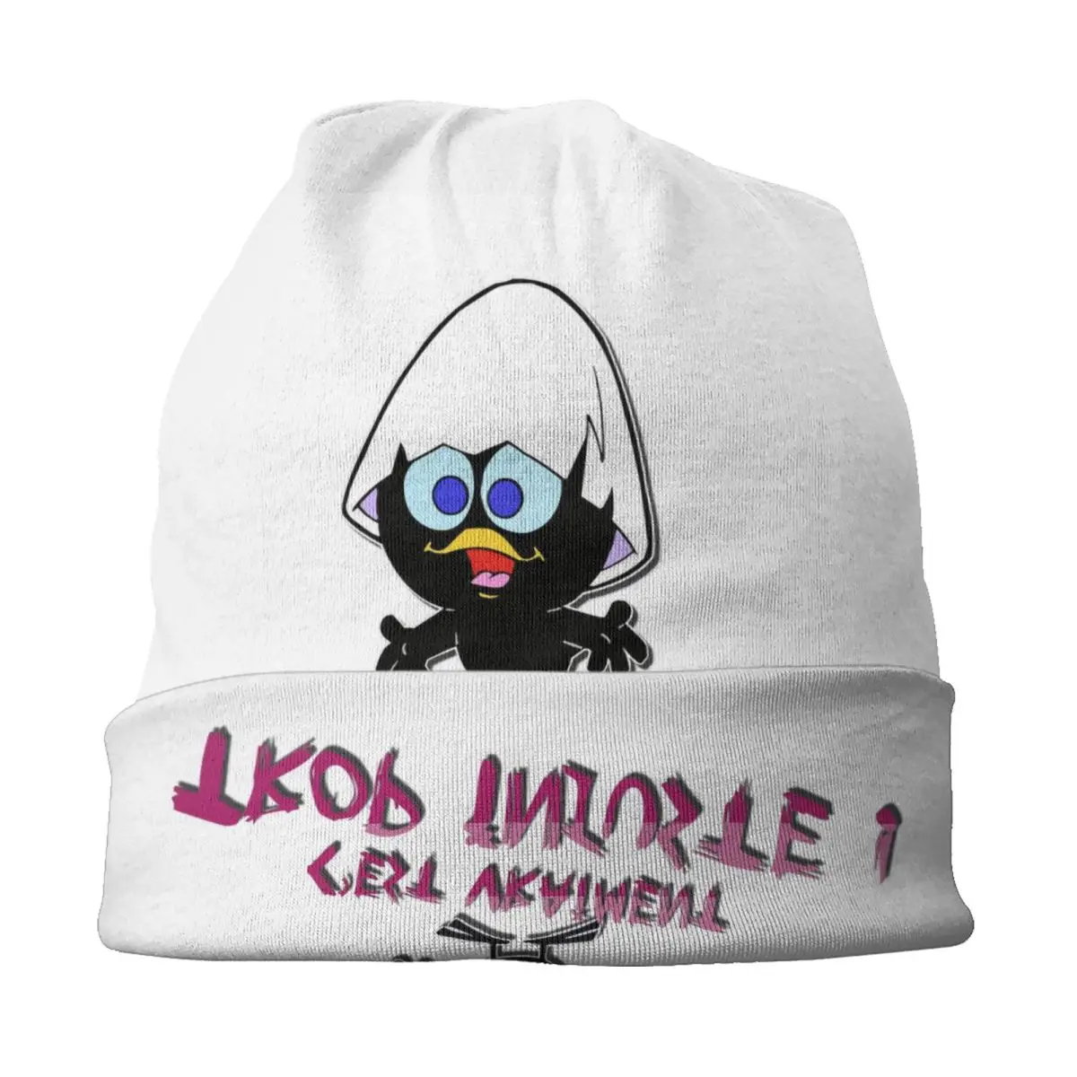 Calimero-gorros Skullies para hombre y mujer, gorro de punto cálido Unisex para exteriores, gorro de cómic de dibujos animados para adultos, Invierno