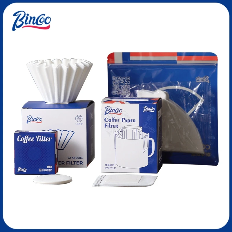 

Коллекция фильтров для кофе Bincoo. Круглые висячие типы для торта и чаши. Характеристики разных размеров. Идеально подходят для заливки.